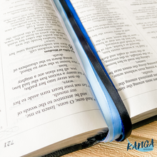 Load image into Gallery viewer, Bible Ribbon Bookmark, Blue Floral
