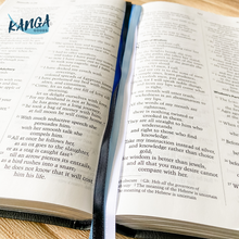 Load image into Gallery viewer, Bible Ribbon Bookmark, Blue Floral
