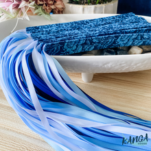 Load image into Gallery viewer, Bible Ribbon Bookmark, Blue Floral
