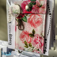 Load image into Gallery viewer, Rosary Pouch, St. Therese of Lisieux Roses
