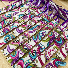 Load image into Gallery viewer, Bible Ribbon Bookmark, Purple Swirl
