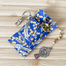 Load image into Gallery viewer, Rosary Pouch, Blue Wattle
