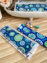 Load image into Gallery viewer, A4 &amp; A5 Pen Holder Bookmark, Blue Drift

