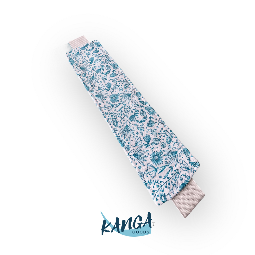 A4 & A5 Pen Holder Bookmark  Aqua Blue Floral