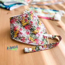 Load image into Gallery viewer, Cute Australia Garden bandana dribble bib &amp; dummy pacifier clip, Adjustable, Baby shower gift set
