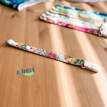 Load image into Gallery viewer, Cute Australia Garden bandana dribble bib &amp; dummy pacifier clip, Adjustable, Baby shower gift set
