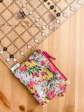 Load image into Gallery viewer, Wild Flowers Coin Purse, Face mask Pouch, Fabric Pouch, Cosmetic Purse, Stocking Stuffer, Travel Bag, Birthday Gift, Australiana Gift
