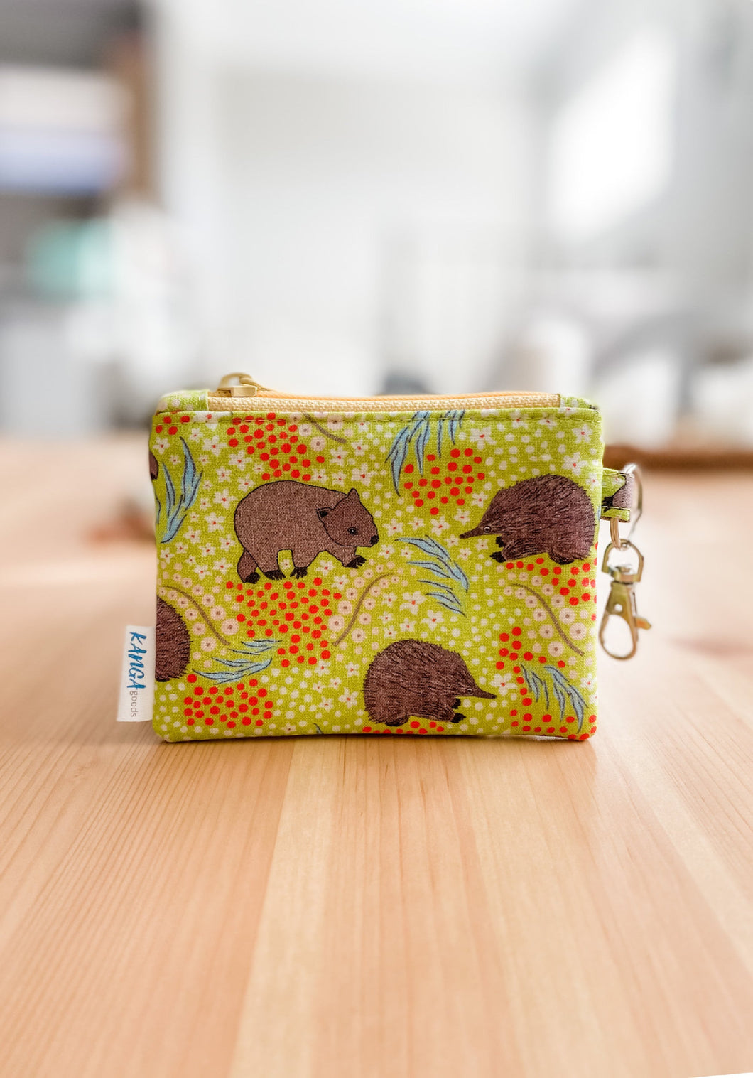 Wombats Coin Purse, Face mask Pouch, Fabric Pouch, Cosmetic Purse, Stocking Stuffer, Travel Bag, Birthday Gift, Australiana Gift