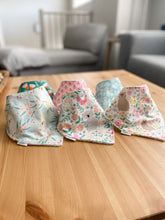 Load image into Gallery viewer, Cute Australian Bandana Dribble Bib, Adjustable, Gender neutral, white, green, pink, blue Baby shower gift, bib for her, bib for him
