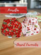 Load image into Gallery viewer, Christmas Australian Bandana Dribble Bib, Adjustable, Gender neutral, white, green, pink, blue Baby shower gift, bib for her, bib for him

