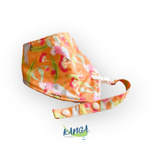 Load image into Gallery viewer, Cute Galah Australian bandana dribble bib &amp; dummy pacifier clip, Adjustable, Gender neutral orange, Baby shower gift
