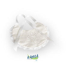 Load image into Gallery viewer, Baptism Bib with Embroidered Cross

