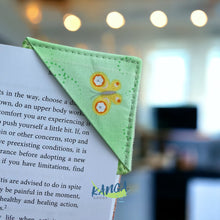 Load image into Gallery viewer, Butterfly Corner Bookmark, Fabric Bookmark, Book Lover Gift, Stocking Stuffer, Bookworm Gift, Butterfly Gift
