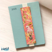 Load image into Gallery viewer, A5 Pen Holder Bookmark, Peach Galah
