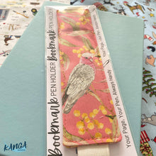 Load image into Gallery viewer, A5 Pen Holder Bookmark, Peach Galah
