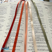 Load image into Gallery viewer, Bible Ribbon Bookmark, Pumpkin Palette
