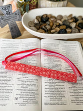Load image into Gallery viewer, Bible Ribbon Bookmark, Strawberry Cream
