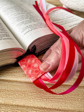 Load image into Gallery viewer, Bible Ribbon Bookmark, Strawberry Cream
