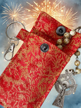 Load image into Gallery viewer, Rosary Pouch, Papal Red and Gold
