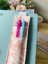 Load image into Gallery viewer, Unique A4 &amp; A5 Pen Holder Bookmark - Pink Floral
