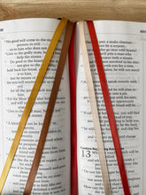 Load image into Gallery viewer, Bible Ribbon Bookmark, Red &amp; Gold
