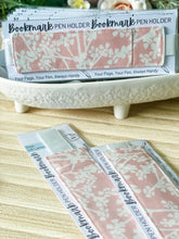 Load image into Gallery viewer, Unique A4 &amp; A5 Pen Holder Bookmark - Pink Floral
