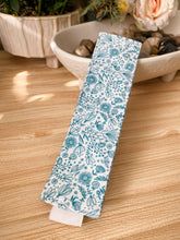 Load image into Gallery viewer, A4 &amp; A5 Pen Holder Bookmark  Aqua Blue Floral
