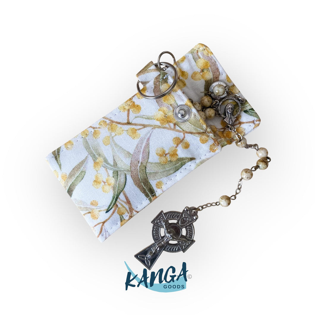 Rosary Pouch, St. Catherine Sunlit Wattle